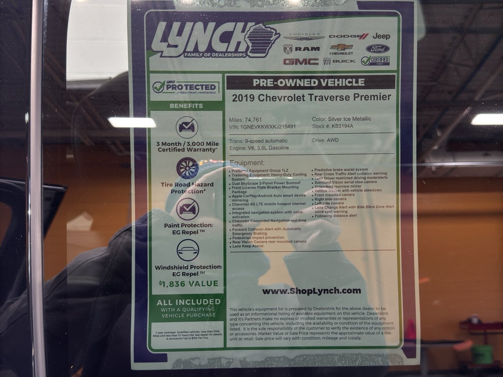 2019 Chevrolet Traverse Premier