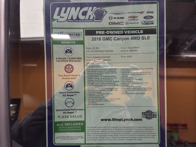 2018 GMC Canyon 4WD SLE