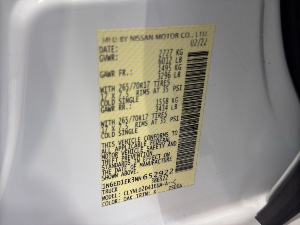 2022 Nissan Frontier PRO-4X
