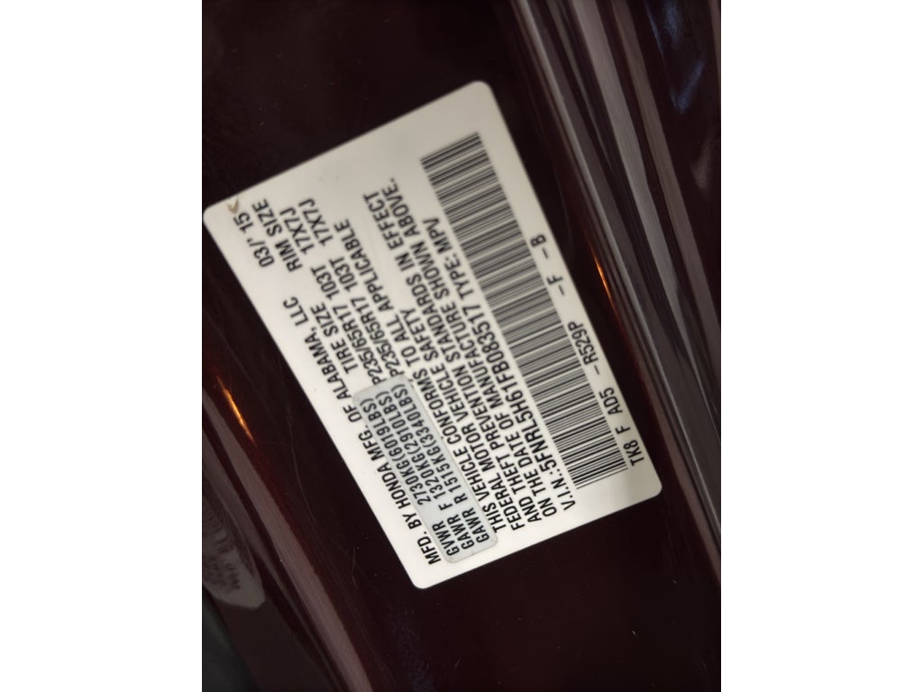 2015 Honda Odyssey EX-L