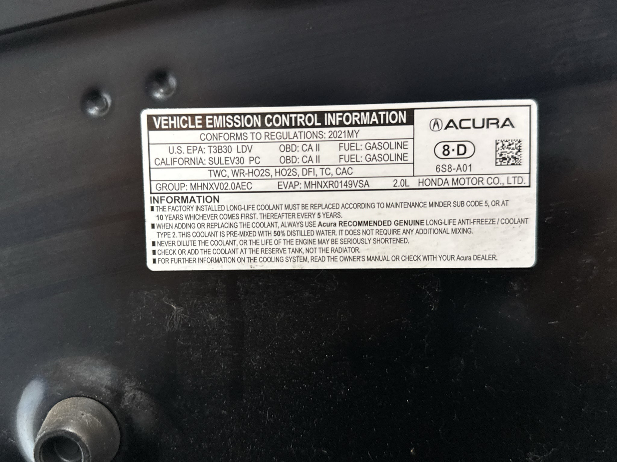 2021 Acura TLX w/A-Spec Package