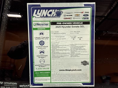 2025 Hyundai Sonata SEL