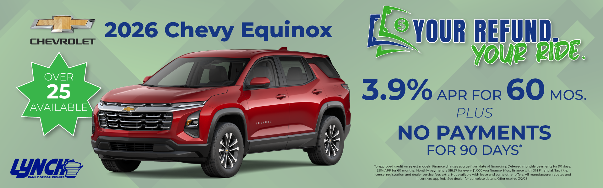 Chevy equinox at lynch mukwonago your refund your ride