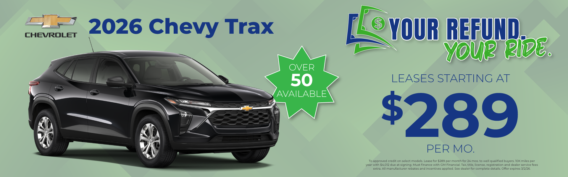 Chevy trax at lynch mukwonago your refund your ride