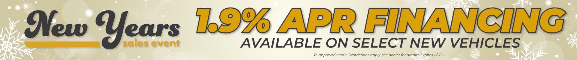 January new years sales event at Lynch chevy of mukwonago