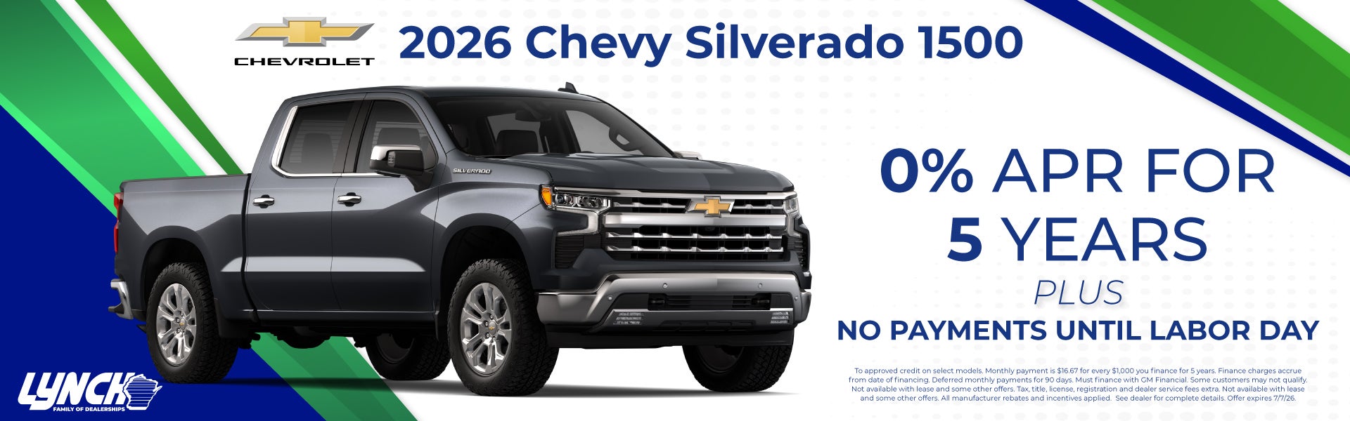 Chevy Silverado offer at Lynch Mukwonago