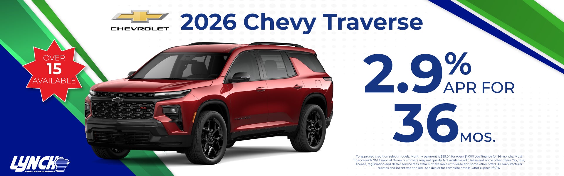 Chevy Traverse offer at Lynch Mukwonago