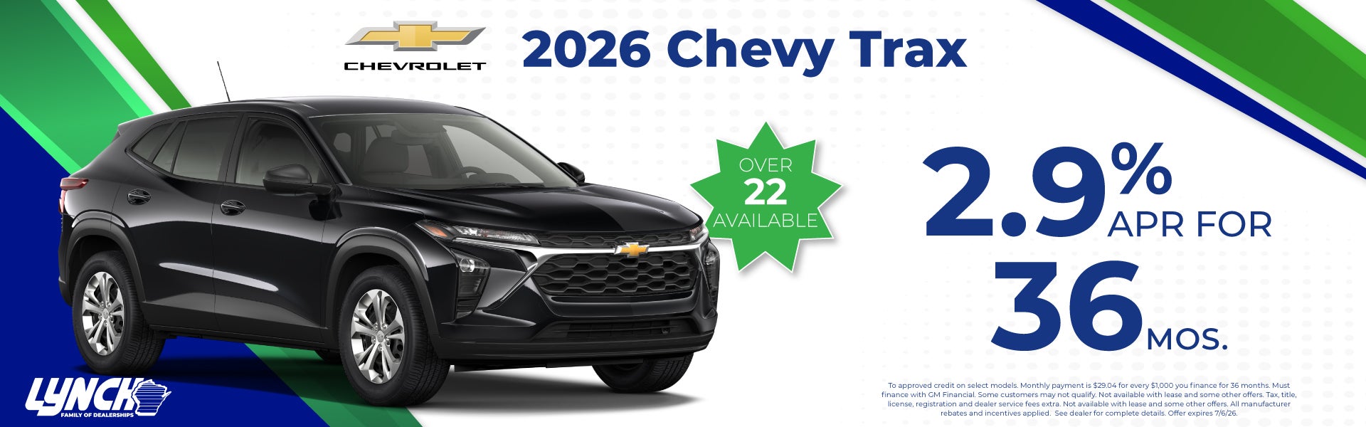 Chevy Trax offer at Lynch Mukwonago