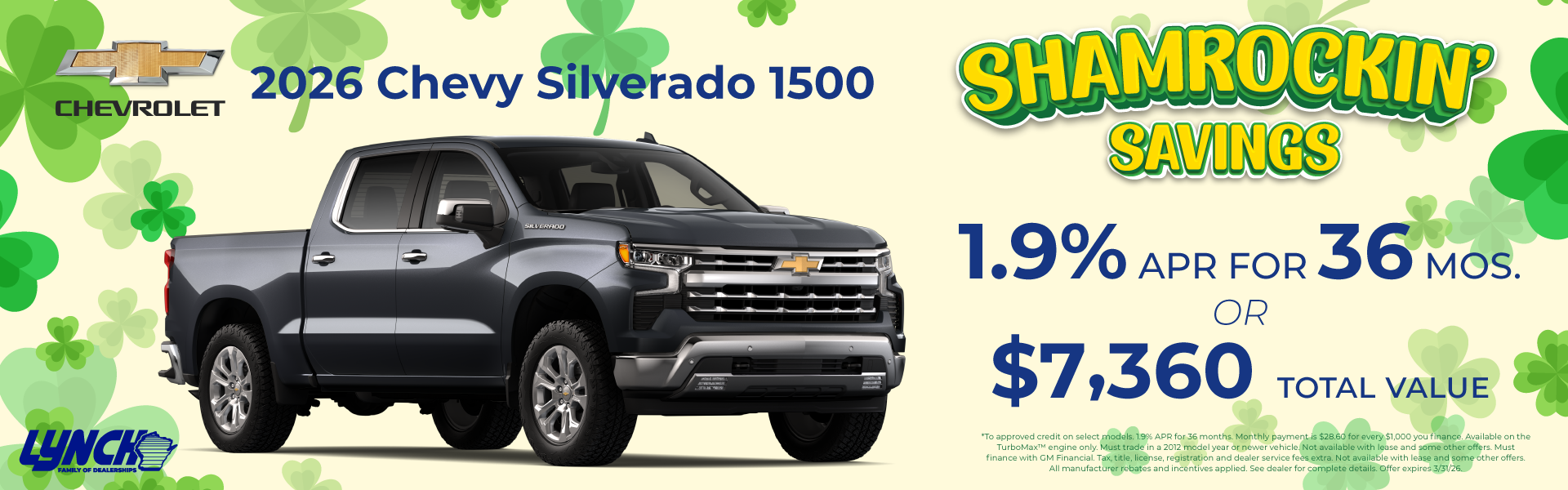 Silverado savings at Lynch chevy Mukwonago