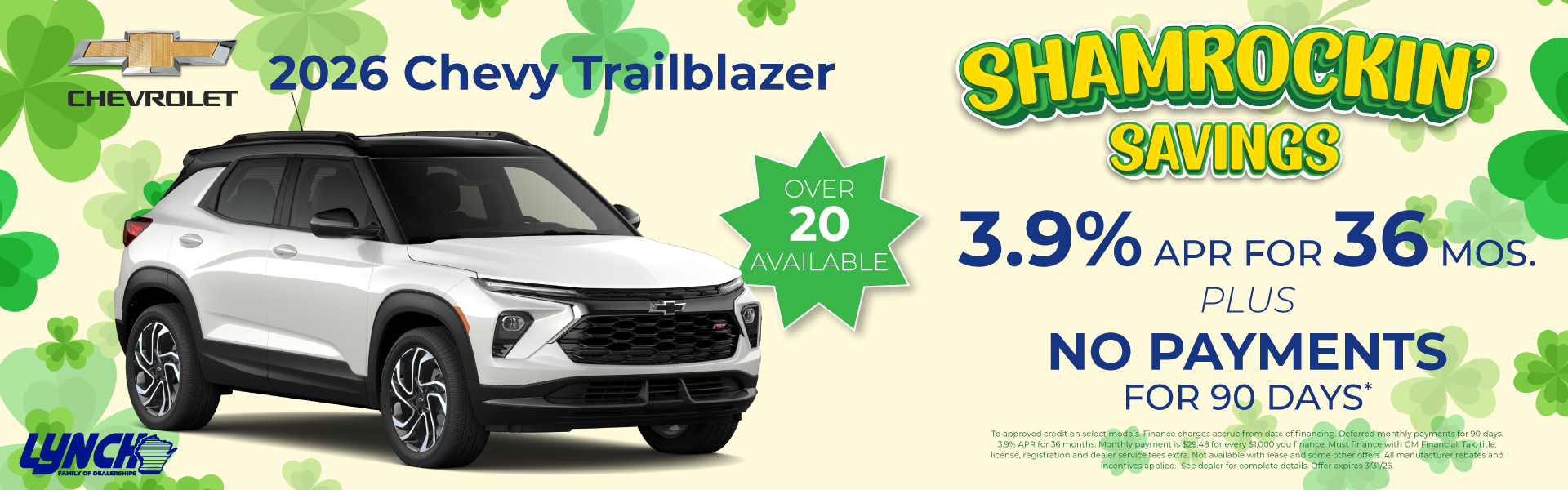 Trailblazer savings at Lynch Chevy Mukwonago