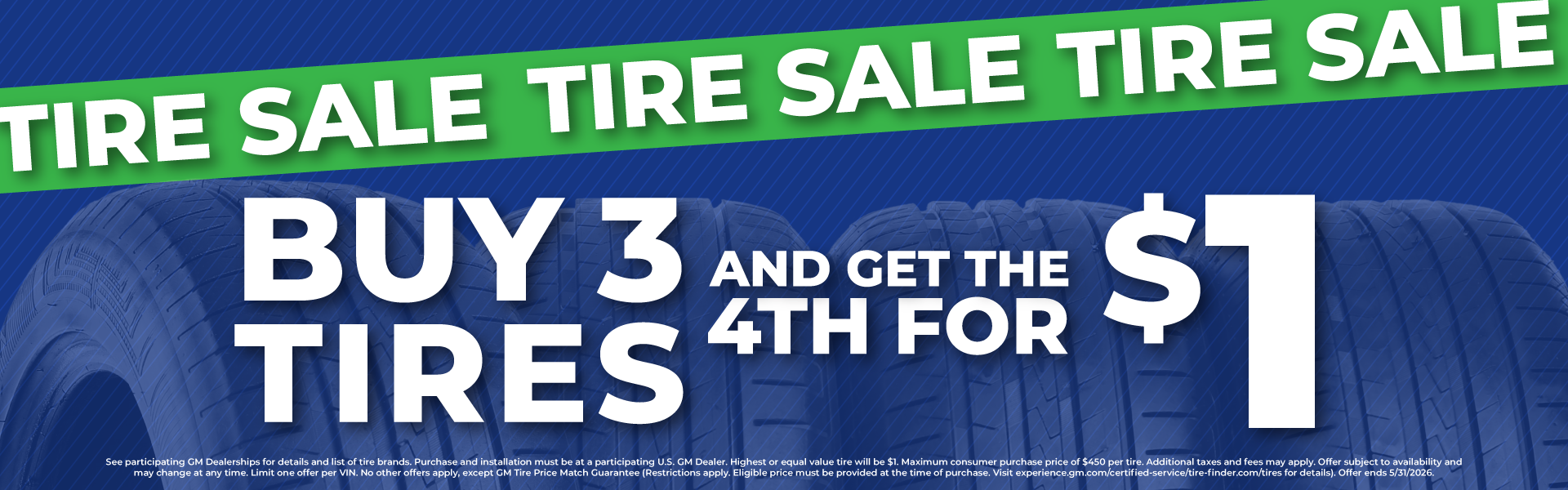 Buy 3 tires, get the 4th for $1 Lynch Mukwonago